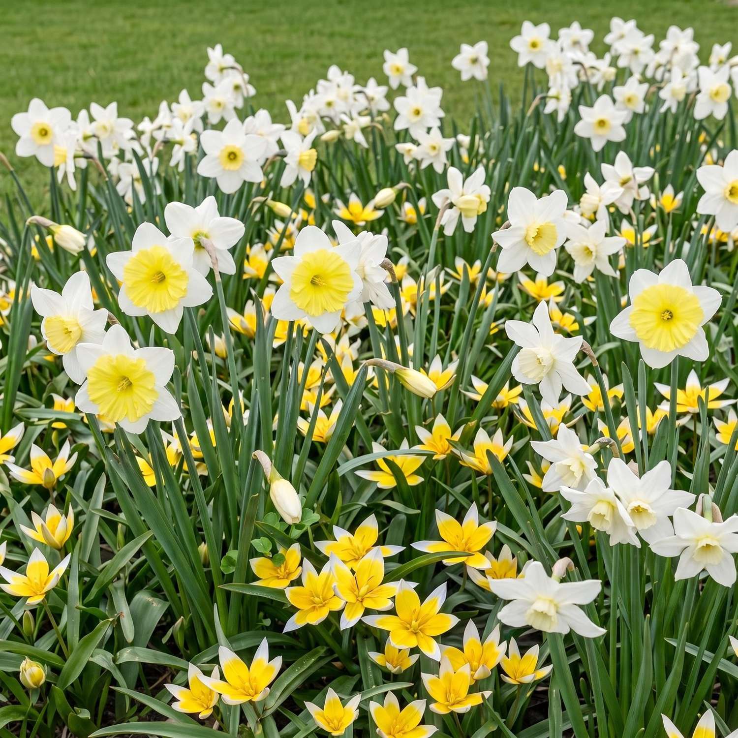 Færdigbed 'Forever Yellow & White' (1 m²)